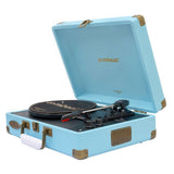 Audio Players & Recorders: mbeat Woodstock II Sky Blue Retro Bluetooth (TX/RX) Turntable