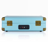 Audio Players & Recorders: mbeat Woodstock II Sky Blue Retro Bluetooth (TX/RX) Turntable