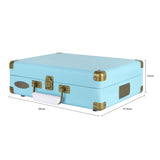 Audio Players & Recorders: mbeat Woodstock II Sky Blue Retro Bluetooth (TX/RX) Turntable