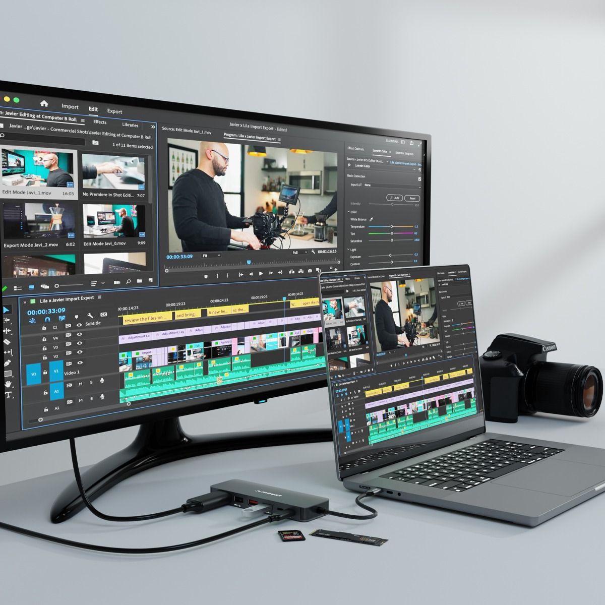 Laptop Stands: mbeat Elite 9-in-1 USB-C Multiport Hub with Built-in M.2 NVMe SSD Enclosure