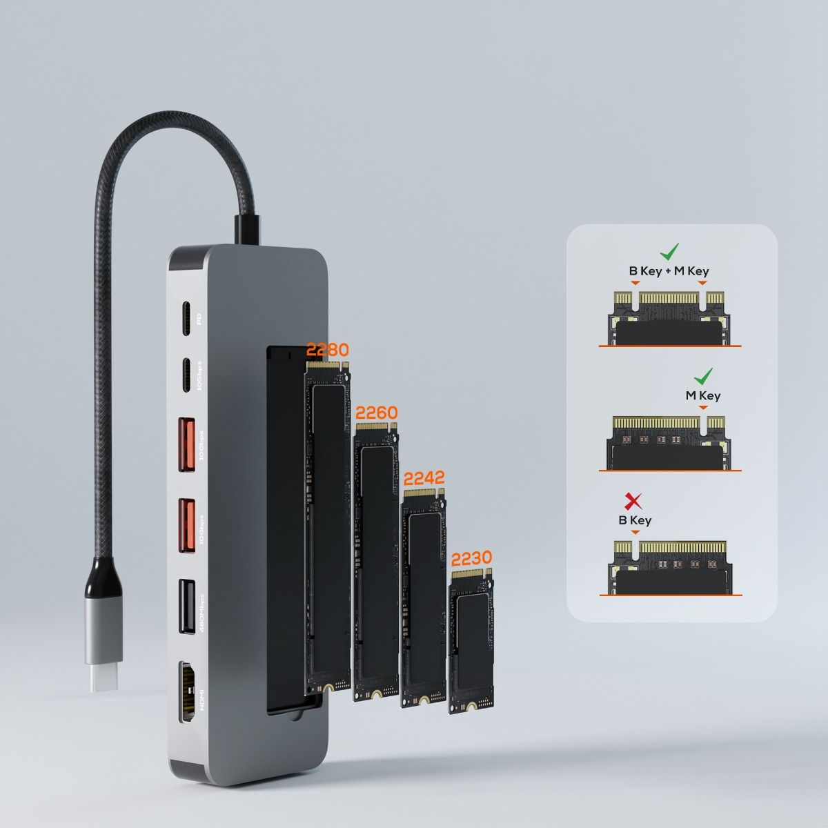 Laptop Stands: mbeat Elite 9-in-1 USB-C Multiport Hub with Built-in M.2 NVMe SSD Enclosure