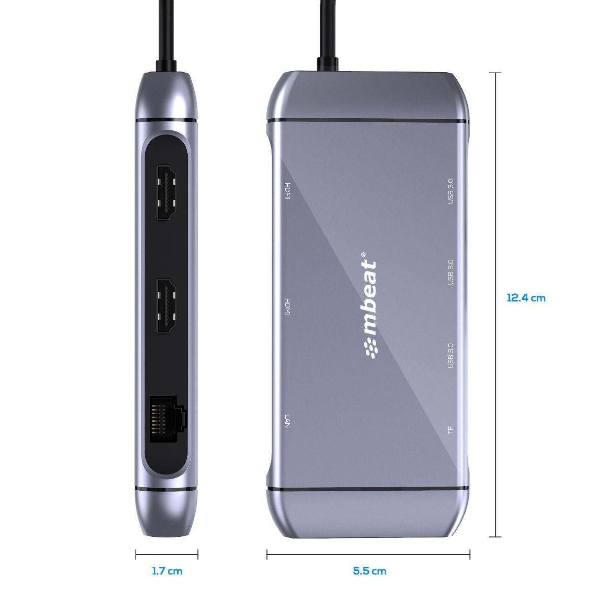 Computer Monitors & Accessories: mbeat Elite X11 Dual HDMI USB-C Multifunction Docking Station