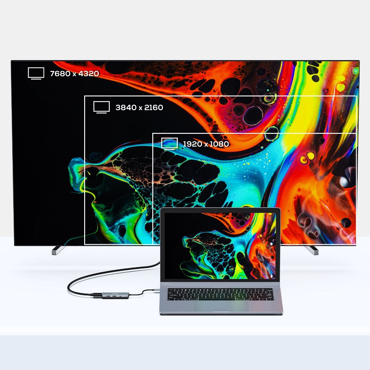 Keyboards & Accessories: mbeat 7-in-1 USB-C 3.2 Gen2 Hub with 8K Video, 10Gbps Data - Space Grey