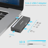 Memory Card Adapters: mbeat Essential 5-In-1 USB- C Hub ( USB hub 2.0, 3.0, SD/TF card reader )
