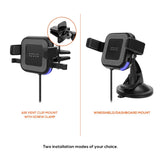 Portable Fans: mbeat Gorilla Power 10W Wireless Car Charger With 2.4A USB Charging, Air Vent Clip & Windshield Stand