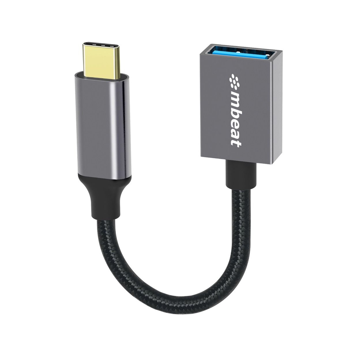 Computer Cables & Adapters: mbeat Tough Link USB-C to USB 3.0 Adapter with Cable - Space Grey