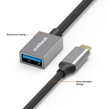 Computer Cables & Adapters: mbeat Tough Link USB-C to USB 3.0 Adapter with Cable - Space Grey