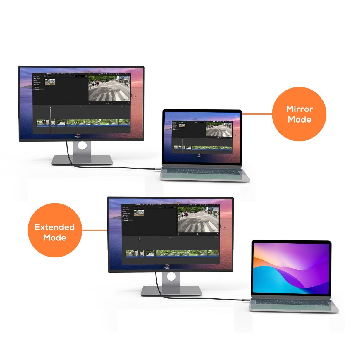 Computer Cables & Adapters: mbeat Tough Link 1.8m 4K USB-C to Display Port Cable - Space Grey