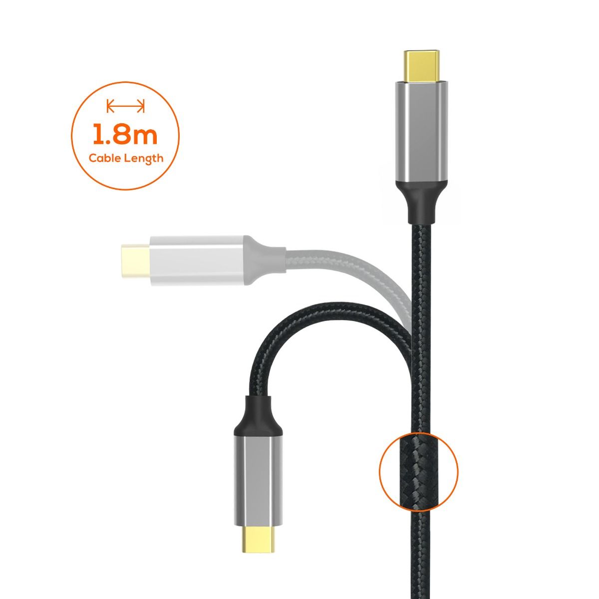 TVs & Accessories: mbeat Tough Link 1.8m 4K USB-C to HDMI Cable - Space Grey