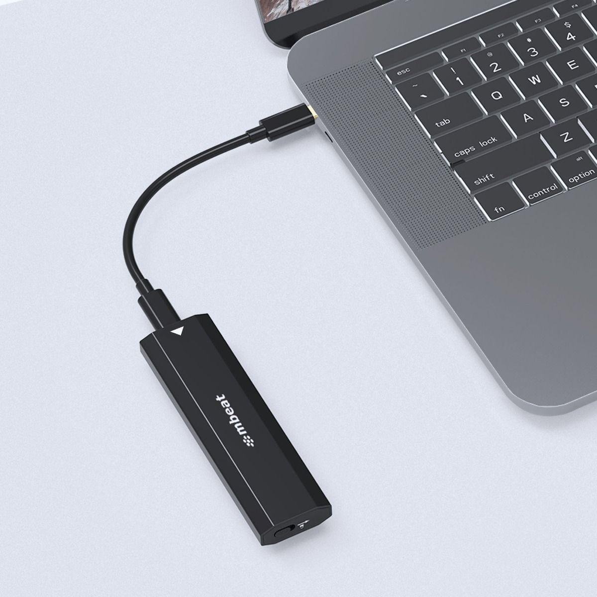 Hard Drives: mbeat Elite USB-C to M.2 SSD Enclosure (M-Key, B+M Key) - Matte Black