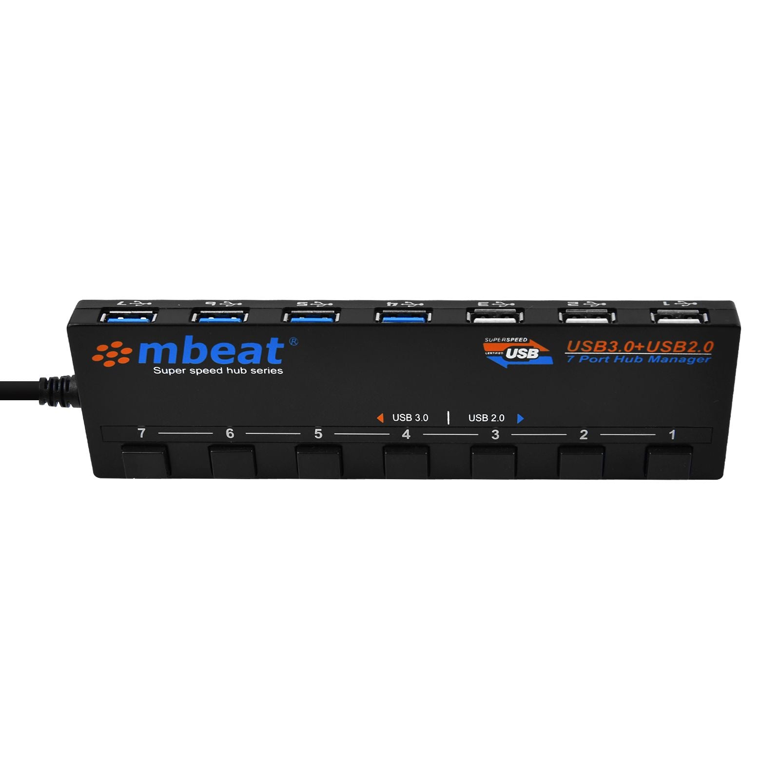 Keyboards & Accessories: mbeat 7-Port USB 3.0 and USB 2.0 Hub Manager With Switches