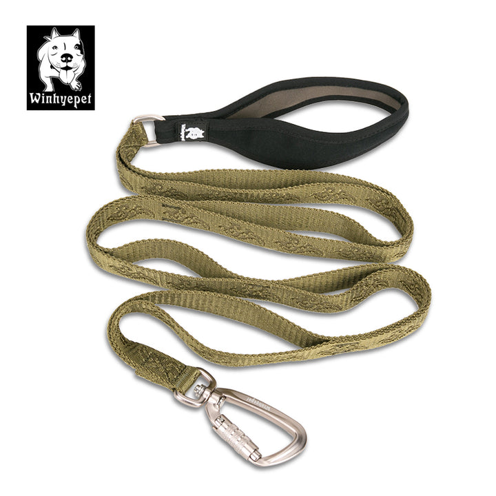 Dog Collars, Leads & Harnesses: Whinyepet leash army green - M