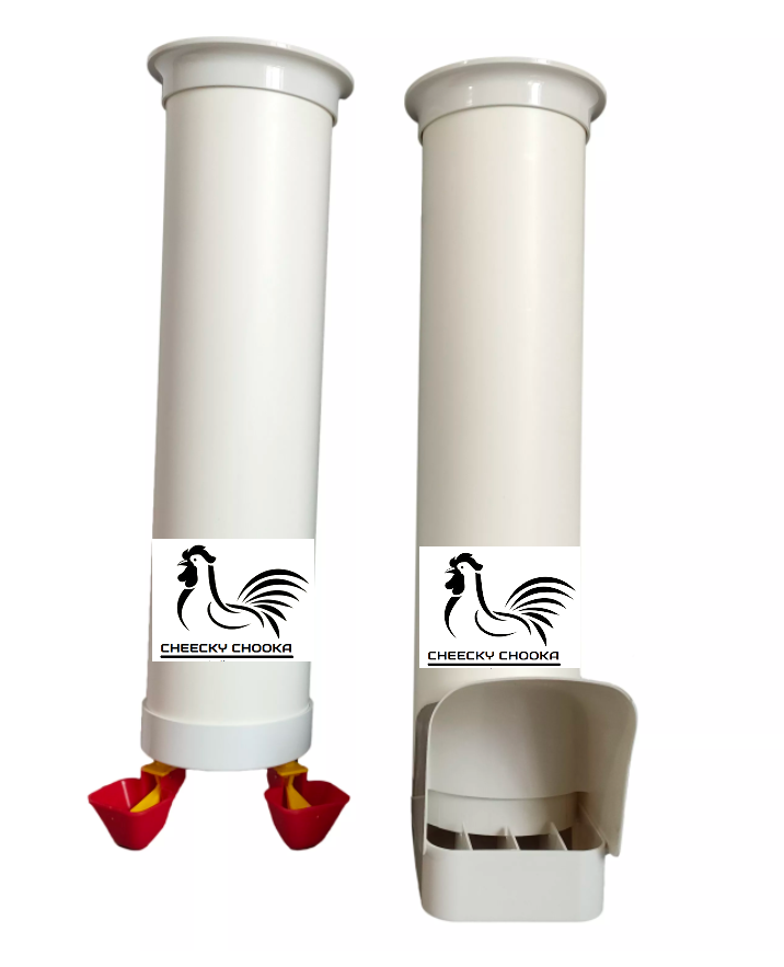 Dog Bowls, Feeders & Waterers: Cheeky Chooka Poultry Feeder & Waterer Set