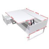Coffee Tables: Lift Up White Coffee Table With Storage