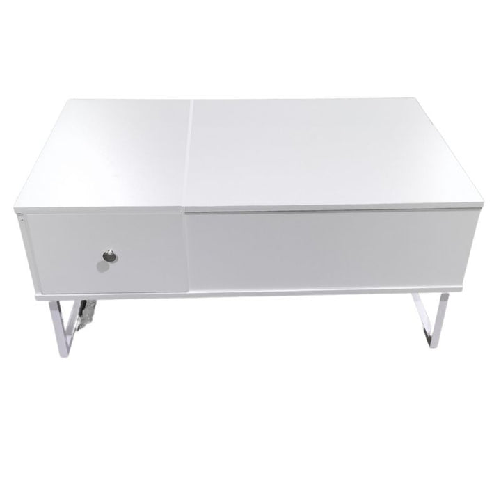 Coffee Tables: Lift Up White Coffee Table With Storage