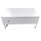 Coffee Tables: Lift Up White Coffee Table With Storage