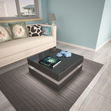 Coffee Tables: Modern Large High Gloss Coffee Table With LED Lights Black