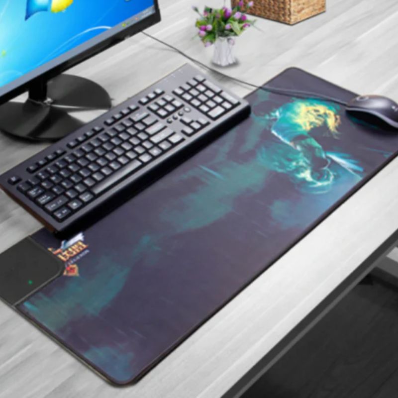 Mouse & Accessories: Wireless Charging Qi Mousepad 800x300x4mm Non-slip Rubber Base