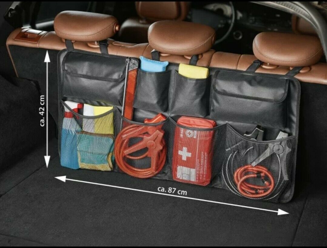 Bicycle Stands & Storage: Car Seat Back Organiser Hanging Pouch Bag SUV Hatchback Trunk Boot Storage