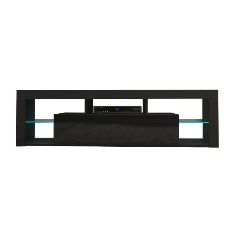 TV Units: Modern TV Cabinet Living Room Furniture 200cm Black