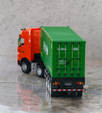 1:18 Scale 9-Channel Alloy Remote Control Container Truck with Lights & Sound for Indoor Play