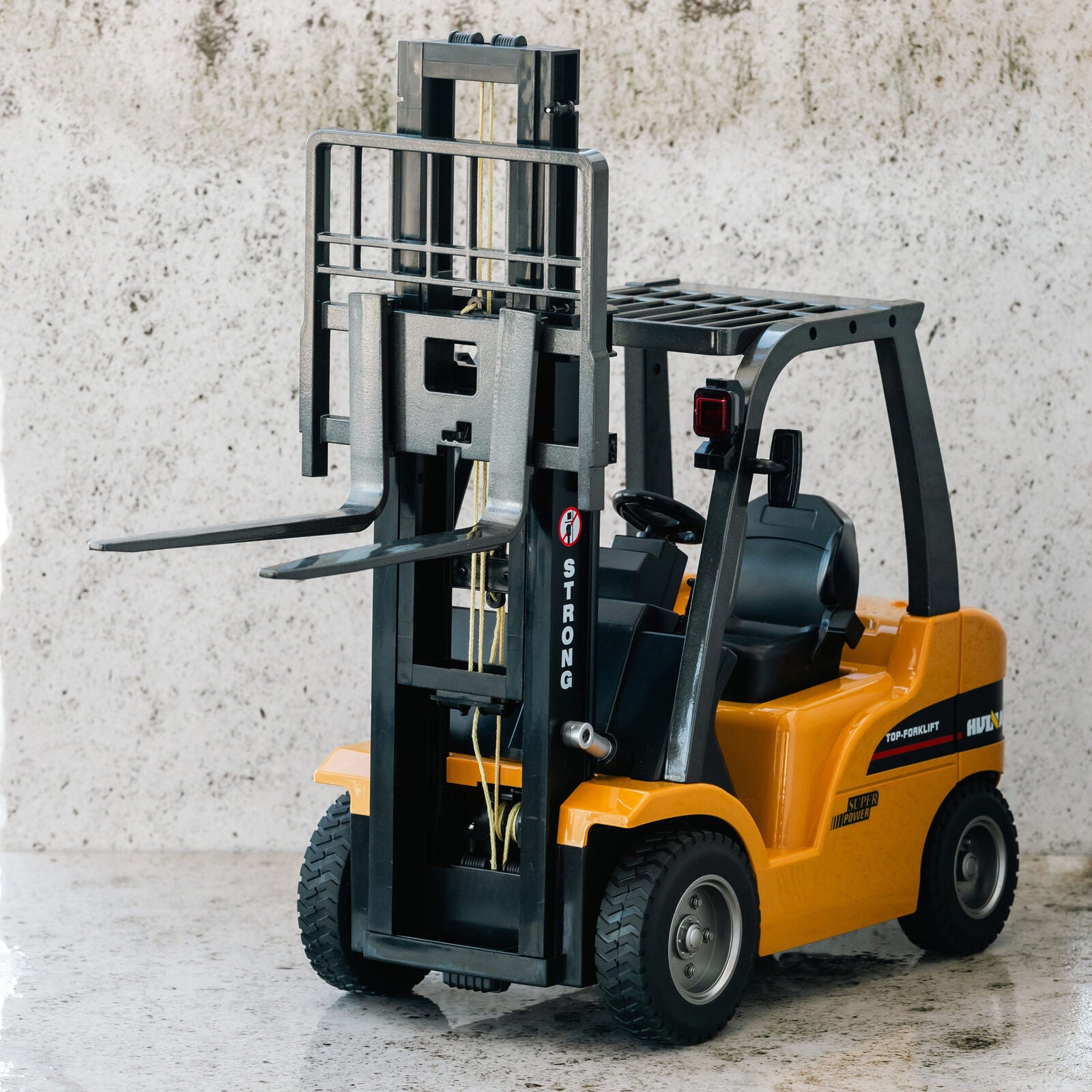Activity Toys: 1:10 Scale 2.4G 8-Channel Metal Remote Control Forklift Construction Vehicle with Lifting Function & Sound