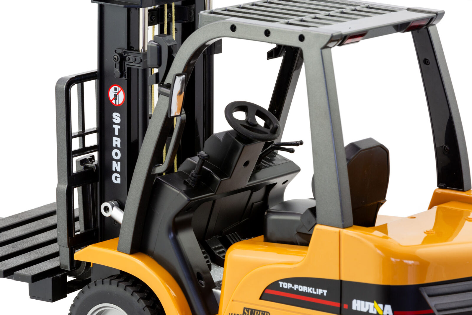 Activity Toys: 1:10 Scale 2.4G 8-Channel Metal Remote Control Forklift Construction Vehicle with Lifting Function & Sound
