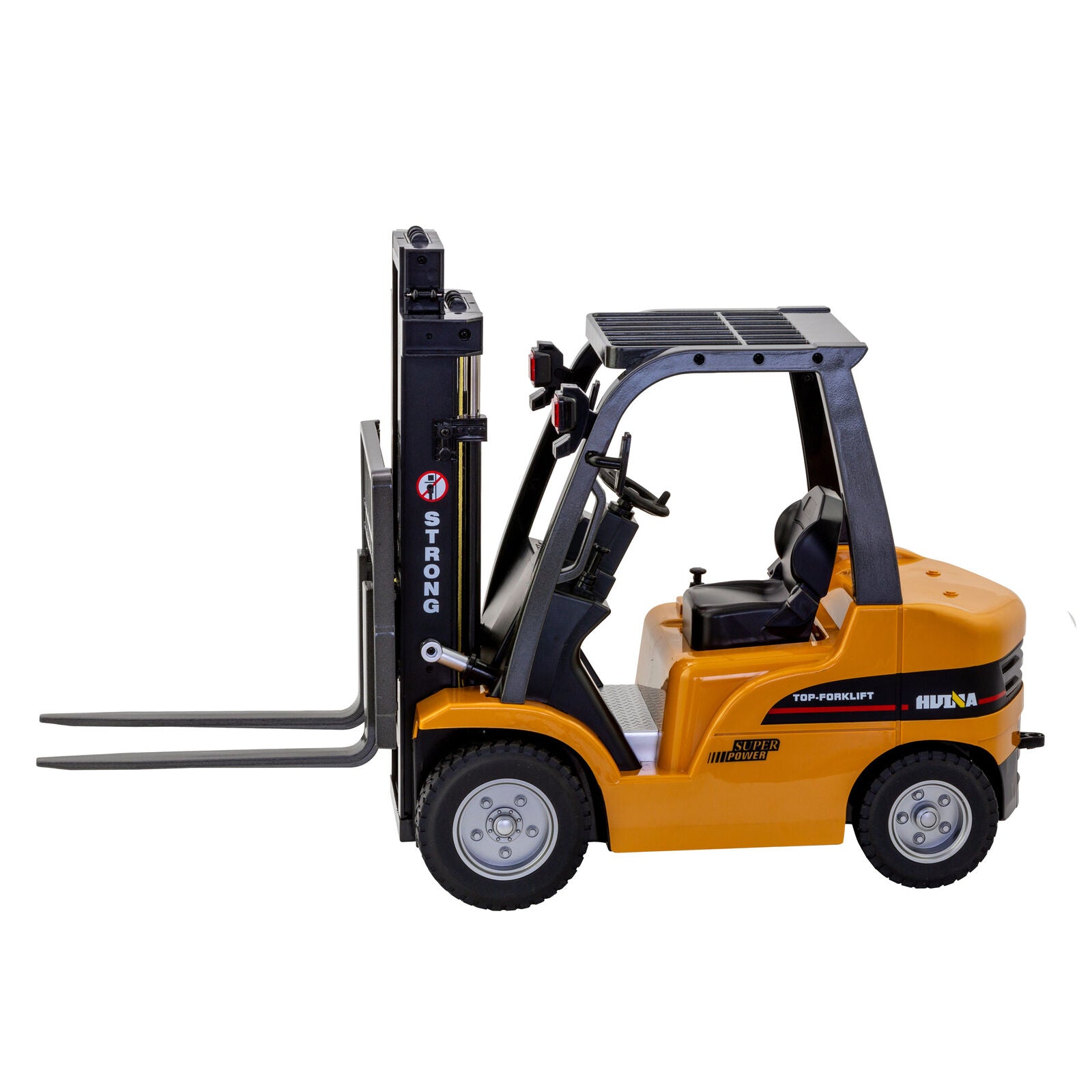 Activity Toys: 1:10 Scale 2.4G 8-Channel Metal Remote Control Forklift Construction Vehicle with Lifting Function & Sound