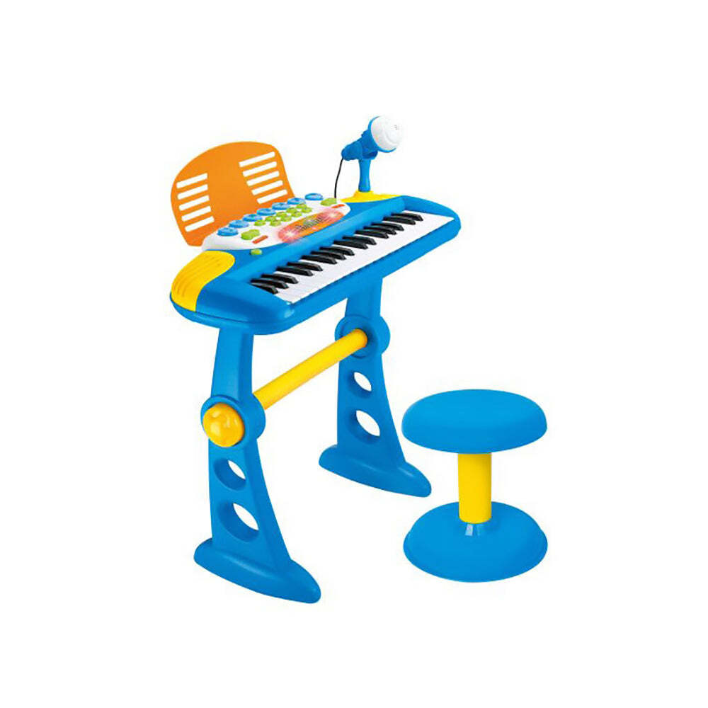 Musical Toys: Children's Electronic Keyboard with Stand (Blue) Musical Instrument Toy