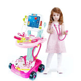 Pretend Play: Kids Children's Doctors Medical Cart & ECG Machine for Toddler Play