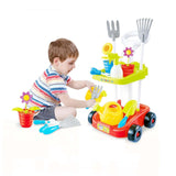 Pretend Play: Children's Gardening Trolley Set with Fake Garden Tools for Toddlers