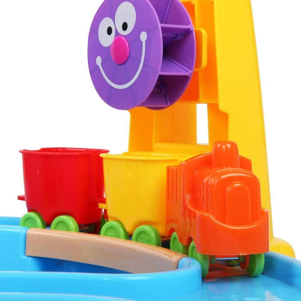 Pool Toys & Inflatables: Outdoor Sand and Water Table Toy with Umbrella (28 Pcs Accessories)