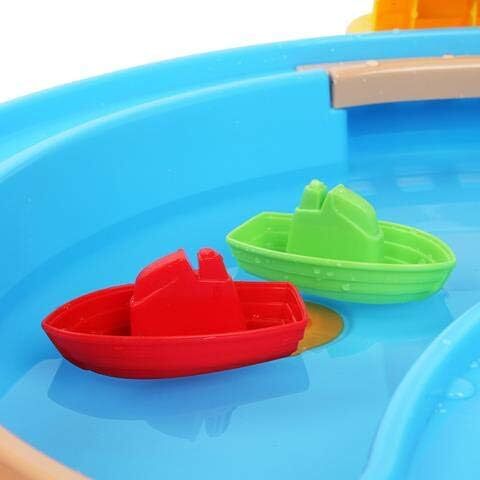 Pool Toys & Inflatables: Outdoor Sand and Water Table Toy with Umbrella (28 Pcs Accessories)