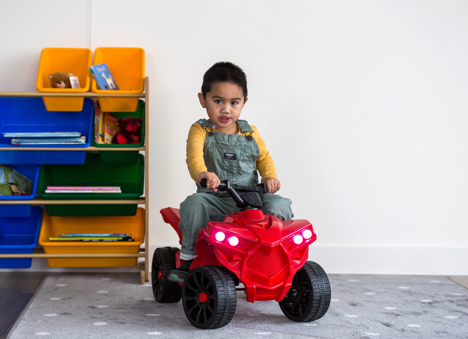 Ride On Cars: Rechargeable Ride-on Quad bike (Red) with Safe Braking System