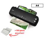 Laminators: Hot Paper Laminator 300W for 80-100 Microns with 100 A4 Laminating Pouches