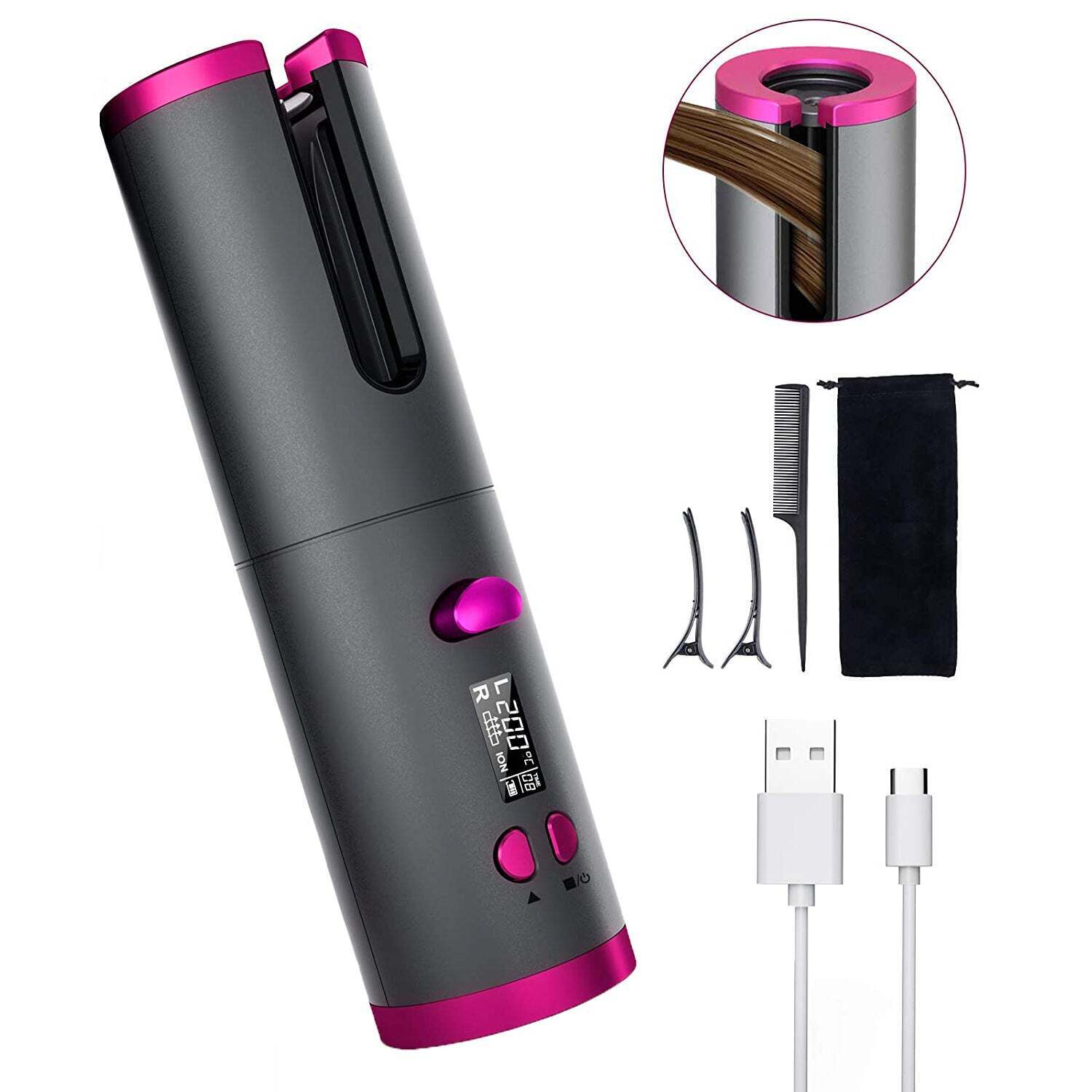 Hair Styling Products: Cordless Ceramic Automatic Hair Curler for Portable Hair Styling
