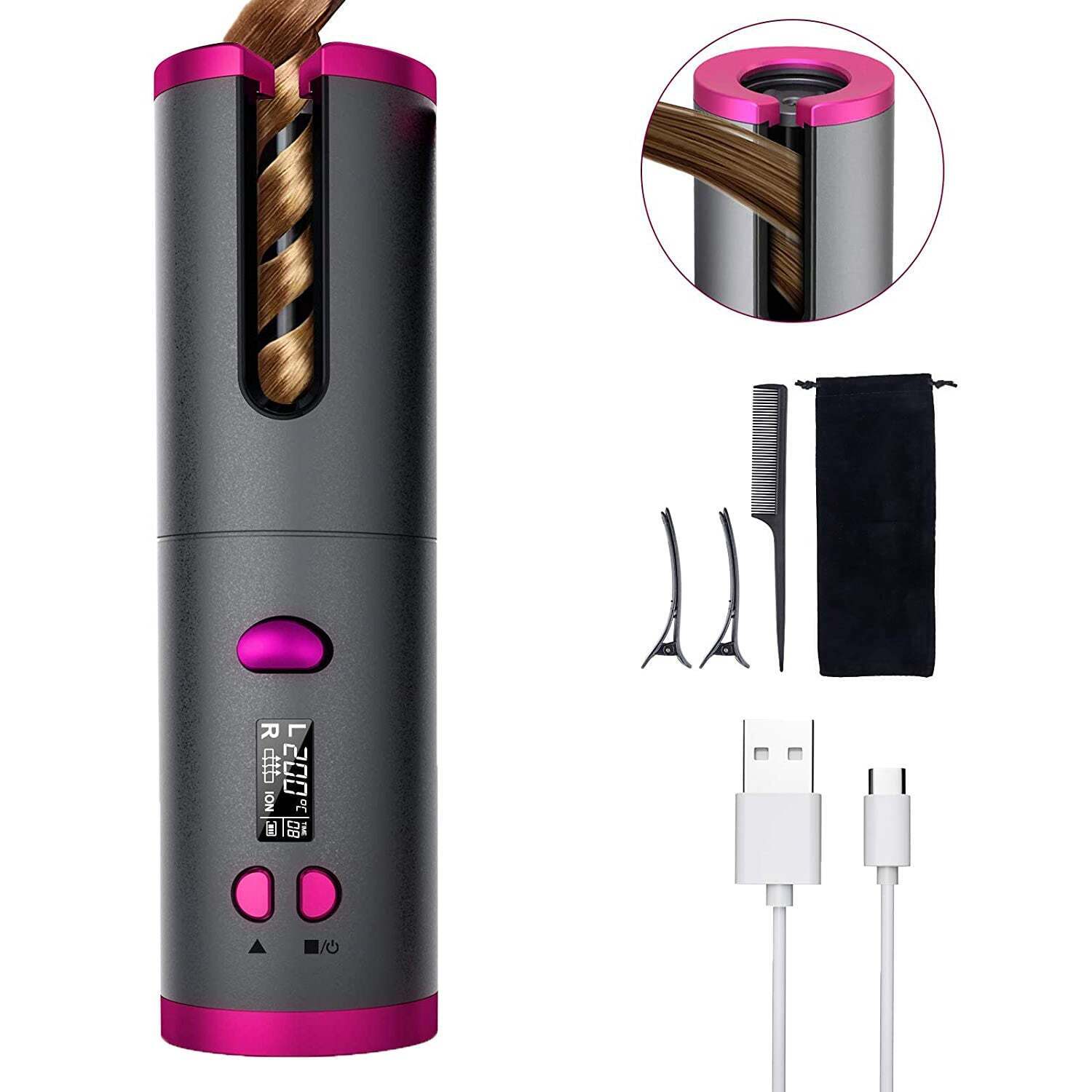 Hair Styling Products: Cordless Ceramic Automatic Hair Curler for Portable Hair Styling