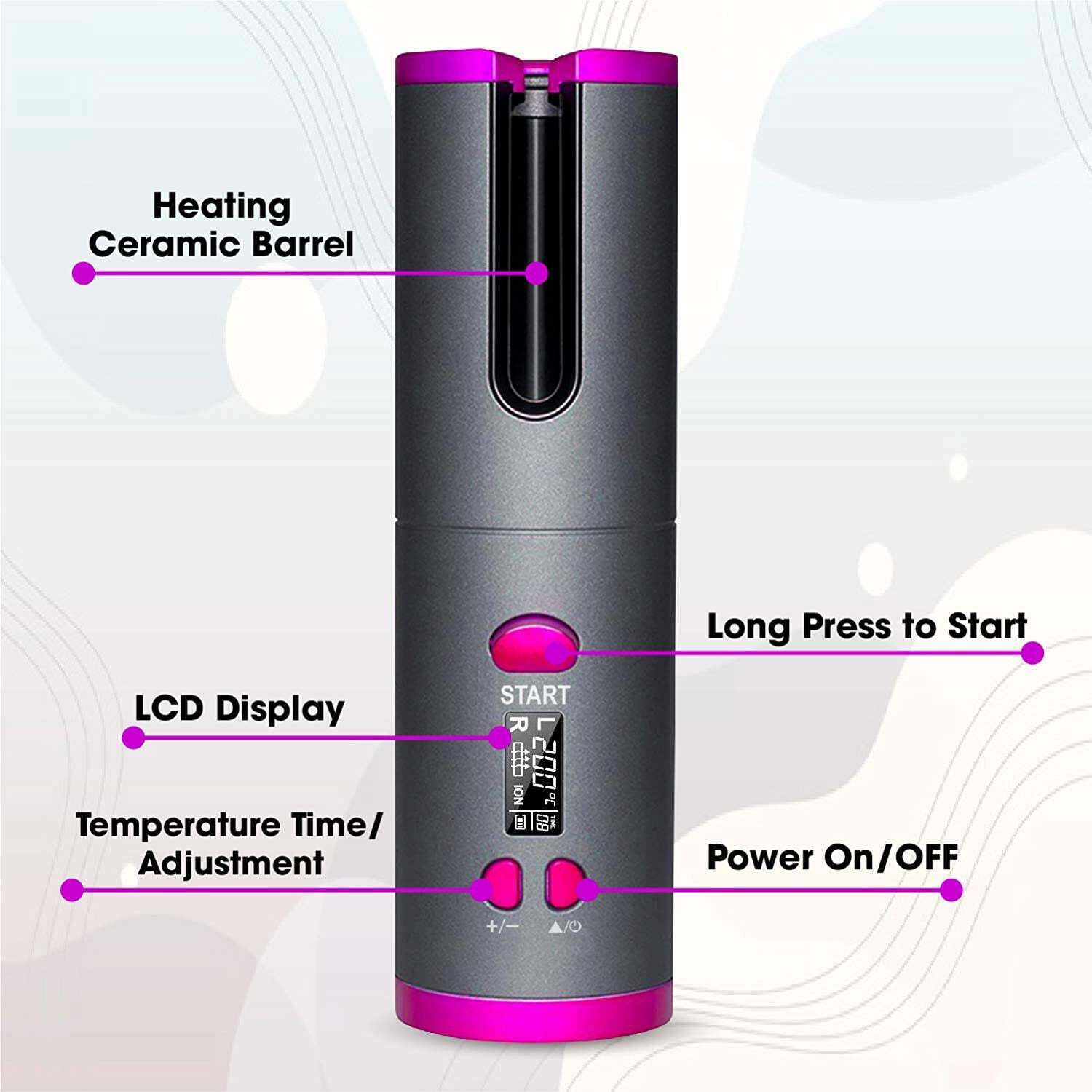 Hair Styling Products: Cordless Ceramic Automatic Hair Curler for Portable Hair Styling