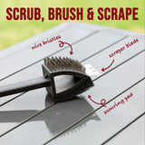 BBQ Cleaning: Stainless Steel BBQ Brush and Scraper Blade