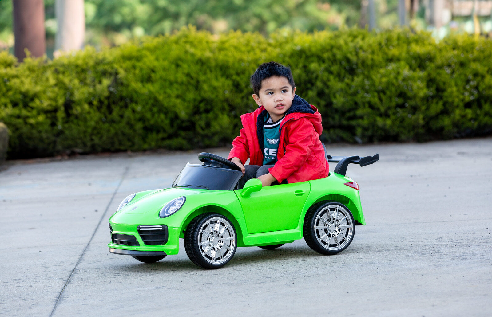 Ride On Cars: Porsche-inspired Design Ride-on (Green) Electric Car with Parental Remote Control