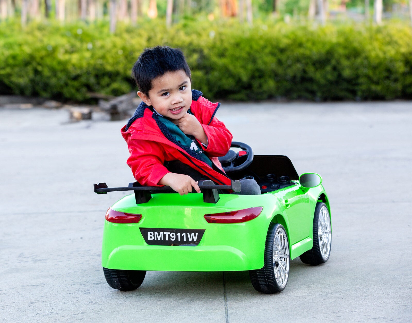 Ride On Cars: Porsche-inspired Design Ride-on (Green) Electric Car with Parental Remote Control