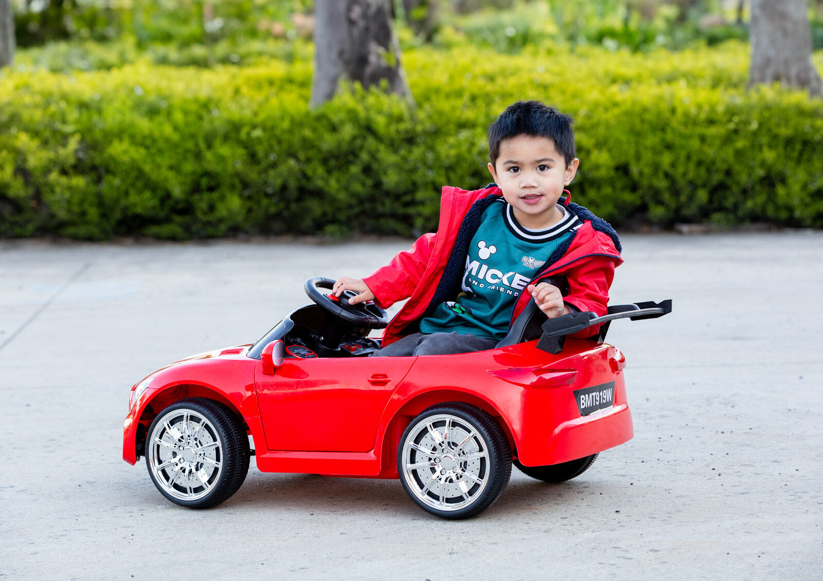 Ride On Cars: Mercedes-inspired Design Ride-on (Red) Electric Car with Parental Remote Control