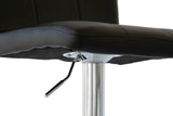 2 Comfortable Bar Stools (Black) w/ Adjustable Height, 90-112cm