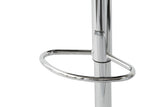 2 Tall Back Padded Leather Barstools (Black), 90-110cm