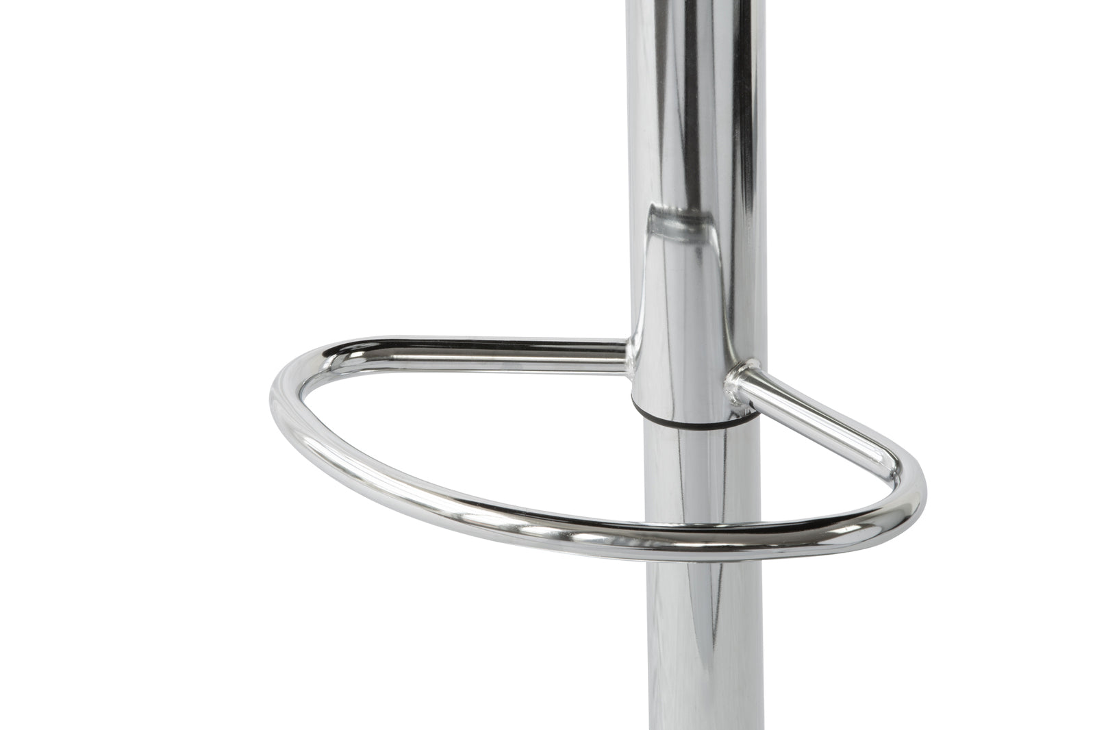 2 Tall Back Paddled Leather Barstools (White), 90-110cm