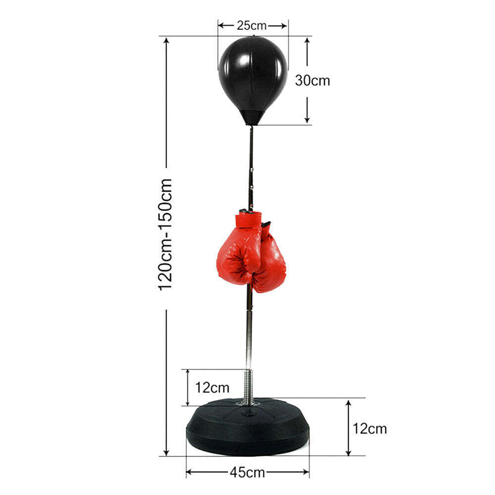 Boxing & Martial Arts: Free-Standing Boxing Set: PU Punching Ball & Boxing Gloves