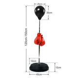 Boxing & Martial Arts: Free-Standing Boxing Set: PU Punching Ball & Boxing Gloves