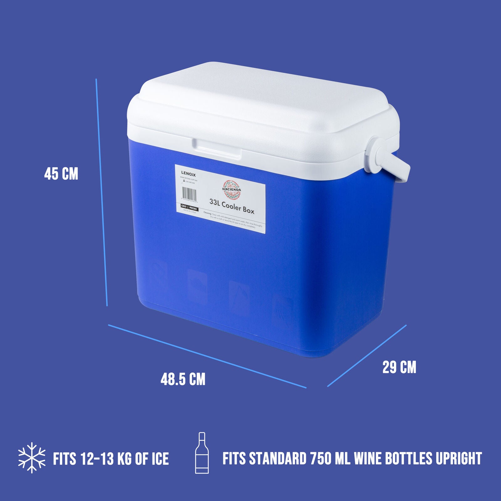 Cooler bags: 33L Portable Cooler Box Ice Chest for Picnic, Camping, Fishing, Caravan