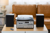 Audio Home Entertainment System (Black) Turntable, CDs, Vinyl, Wireless Streaming & More