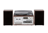 Audio Home Entertainment System (Brown) Turntable, CDs, Vinyl, Wireless Streaming & More